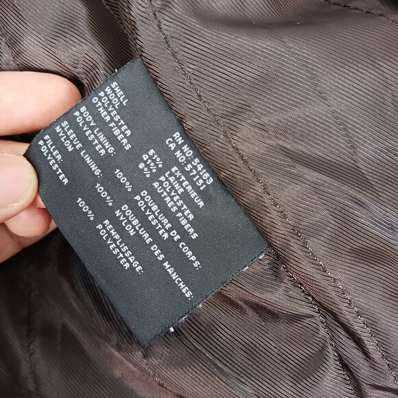 MARC NEW YORK ANDREW MARC plaid coat men's size S brown wool pockets - Picture 8 of 8